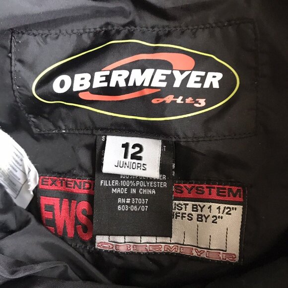 Obermeyer Alt 3 Juniors Unisex Black Cargo Snow Pants Size 12 Adjustable Waist - Picture 4 of 9